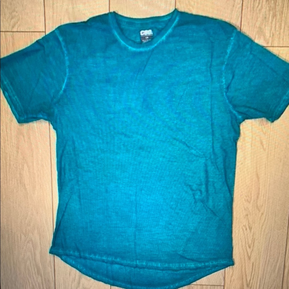 Blue Short Sleeve Tee with Classic Crew Neck
